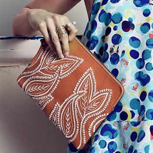 Anthropologie Flat Purse - Alba Embroidered Clutch